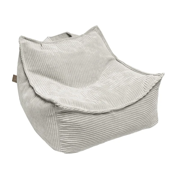 Comfortabele poef – Zachte Stof in Ecru