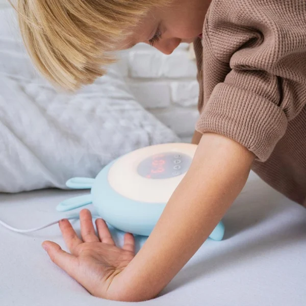 Konijn Lamp met Wekker - Blauw - Afbeelding 3