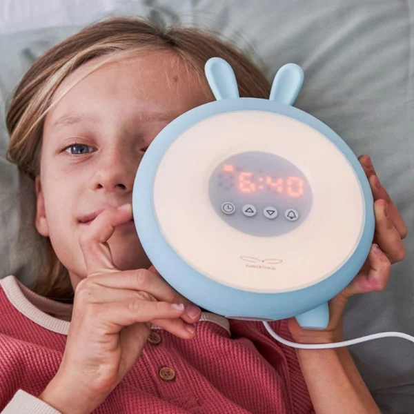 Konijn Lamp met Wekker - Blauw
