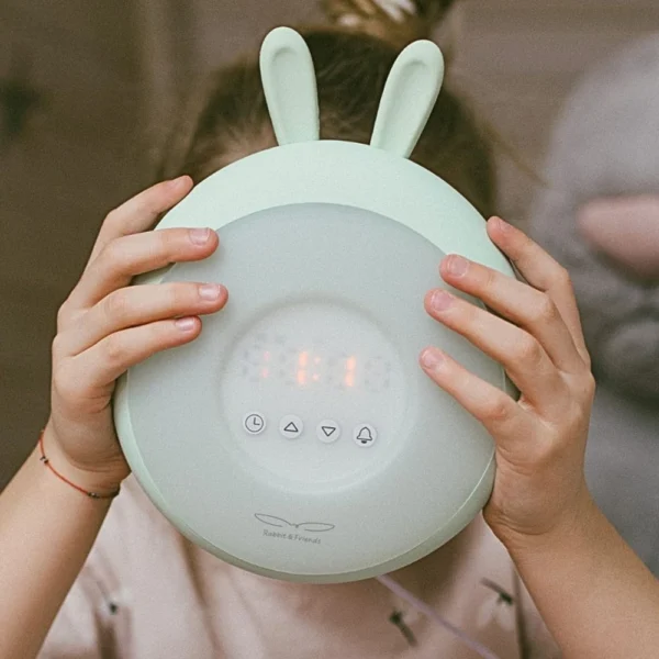 Konijn Lamp met Wekker - Groen