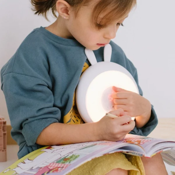 Konijn Lamp met Wekker - Wit - Afbeelding 3