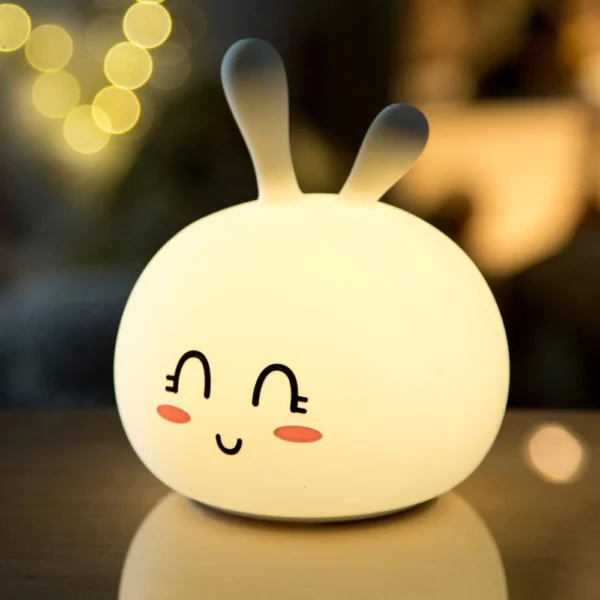 Konijn siliconen lamp - wit