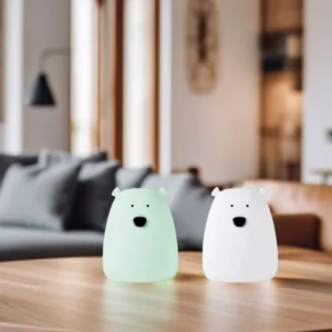 Set van 2 Mini Beer Lampjes - Wit en Arctisch Groen